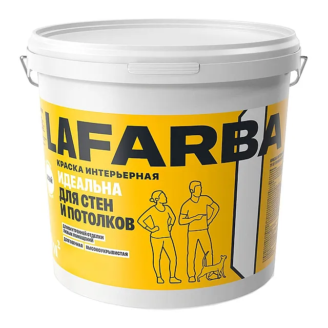 Краска Goldbastik Lafarba интерьерная белая 7.5 кг