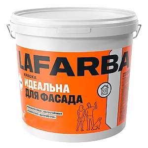 Краска Goldbastik Lafarba фасадная глубокоматовая белая 15 кг