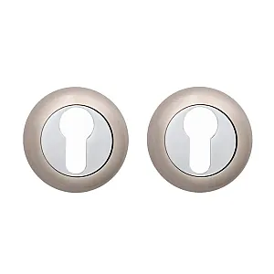 Накладка под цилиндр Vela DPC-Round SN/CP матовый никель/хром