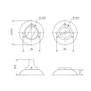 Фиксатор Vela WC-Round SN/CP 00006231 матовый никель/хром