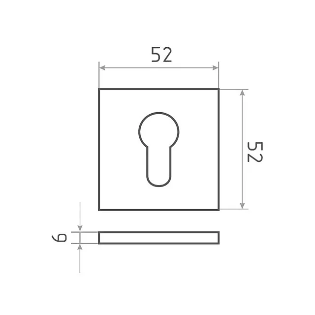 Накладка под цилиндр Vela Techno ET-Q-BL черный