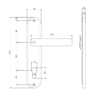 Ручки на планке Vela V0123-РР-АС 00006169 медный антик