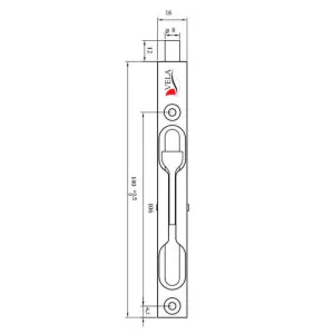 Шпингалет Vela FB-01-140-NIS 00007503 матовый никель