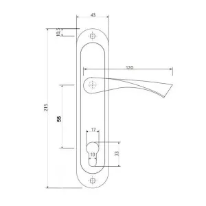 Ручки на планке Vela 55.0123-CR хром