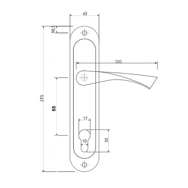 Ручки на планке Vela 55.0123-РР-АС 00070391 медный антик