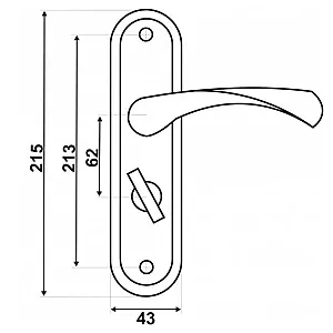 Ручки на планке Vela 62.23 WC SN/CP-R 00070394 сатин/хром