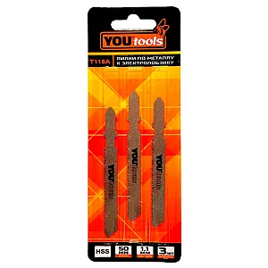 Пилка к электролобзику Yourtools по дереву Т118А 3 шт