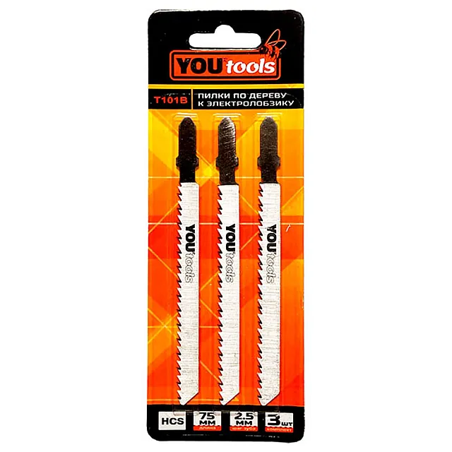 Пилка к электролобзику Yourtools по дереву Т101В 3 шт