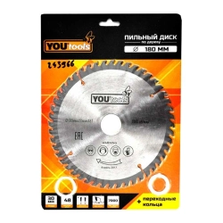 Диск пильный Yourtools Z48 по дереву 180/30 мм