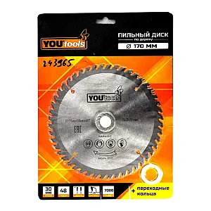 Диск пильный Yourtools Z48 по дереву 170/30 мм