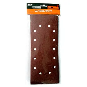 Шлифлист Yourtools 115*280 мм P240 для виброшлифмашин 5 шт