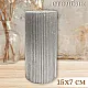 Свеча Art&Home Ribbed MUCJ715-Y столбик серебро 15*7 см