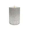 Свеча Art&Home Ribbed MUCJ710-Y столбик серебро 10*7 см