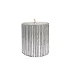Свеча Art&Home Ribbed MUCJ775-Y столбик серебро 7.5*7 см