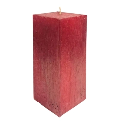 Свеча Art&Home Kub MUSJ6615-H столбик бордо 15*6 см
