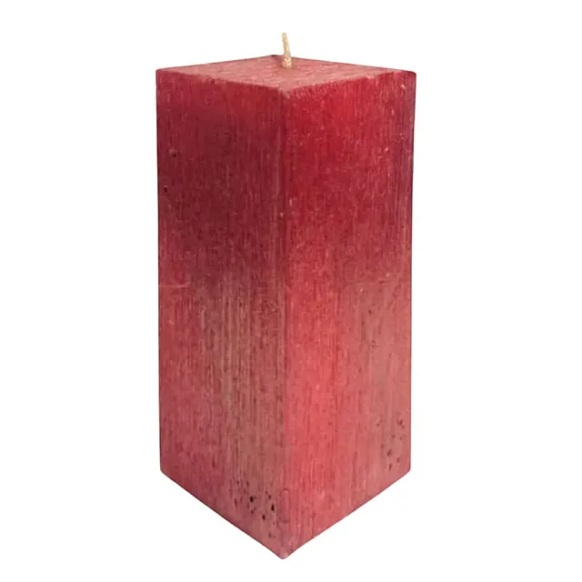 Свеча Art&Home Kub MUSJ6615-H столбик бордо 15*6 см