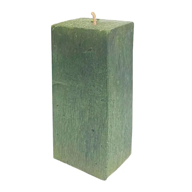 Свеча Art&Home Kub MUSJ6615-L столбик зеленый 15*6 см