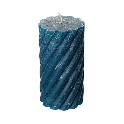 Свеча Art&Home Spiral MULW7515Z-L столбик синий 15*7.5 см