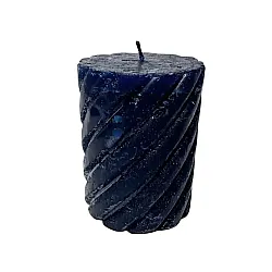 Свеча Art&Home Spiral MULW7510Z-L столбик синий 10*7.5 см