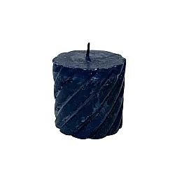 Свеча Art&Home Spiral MULW7575Z-L столбик синий 7.5*7.5 см