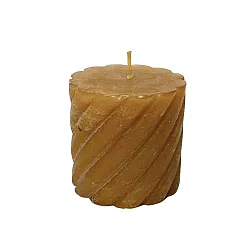 Свеча Art&Home Spiral MULW7575Z-J столбик охра 7.5*7.5 см
