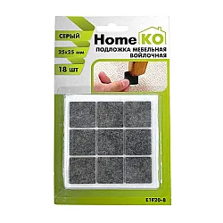 Подложка мебельная HomeKo E1F20-8 войлочная 25*25 мм серый 18 шт Подложка мебельная HomeKo E1F20-8 войлочная 25*25 мм серый 18 шт