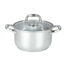 Кастрюля Easy Cook YWA3818-6 со стеклянной крышкой 22*12.5 см