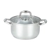 Кастрюля Easy Cook YWA3818-7 со стеклянной крышкой 24*13.5 см