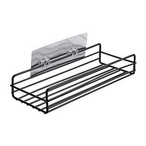Полка для ванной Illu 240305-15A подвесная металл черная