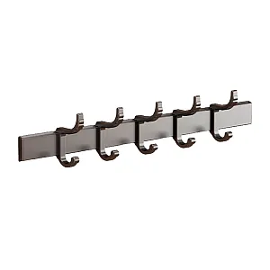 Вешалка Illu на 5 крючков металл серый металлик