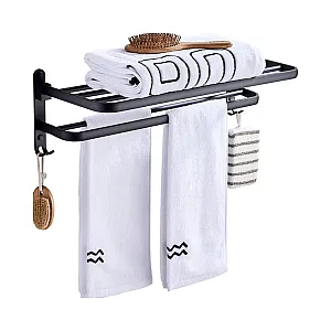 Полка навесная Illu Y244104 складная металл черная 40 см