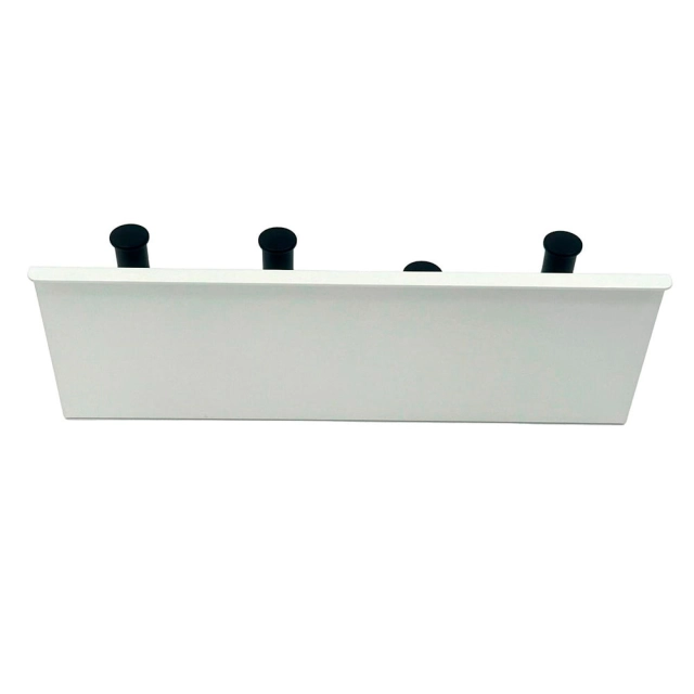 Вешалка HomeKo ATS-043 настенная 29*10*10 см 4 черных крючков черно-белая Вешалка HomeKo ATS-043 настенная 29*10*10 см 4 черных крючков черно-белая