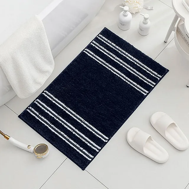 Коврик для ванной Illu xb24123028-1 полоска синий 50*80 см