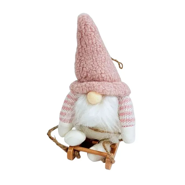 Фигура новогодняя Калядны час Mellow Gnome MU20221728-573 pink 20 см