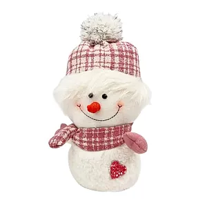 Фигура новогодняя Калядны час Lucky Snowman MU20203352R pink 25 см
