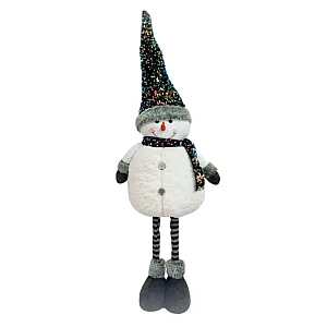 Фигура новогодняя Калядны час Bright Snowman MU20203912G 93 см grey
