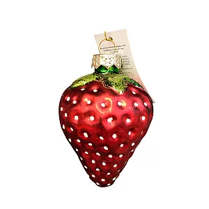 Игрушка елочная Калядны час Strawberry YC412116S стекло 8.7 см