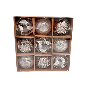 Набор шаров Калядны час Gold Splashes O5224-64 8 см 9 шт