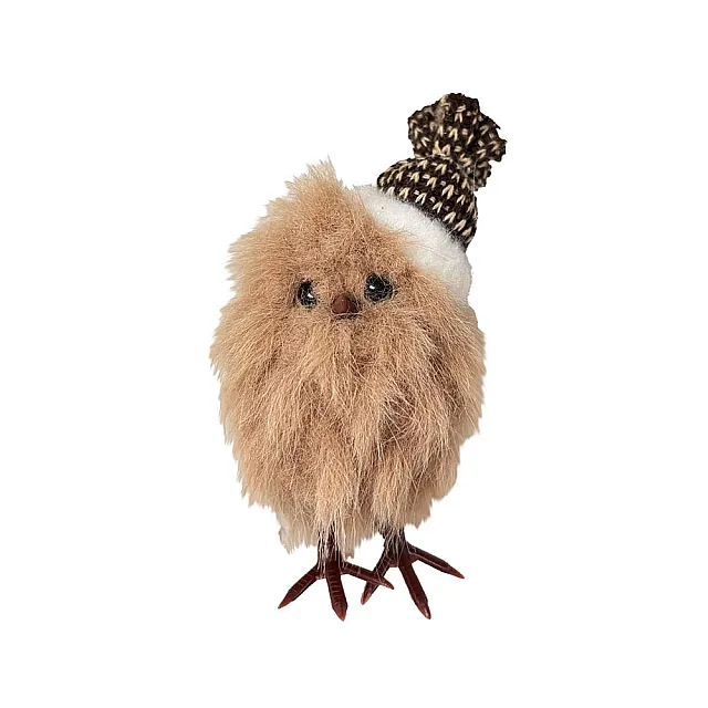 Украшение подвесное Калядны час Owl in hat O5312-217 beige 11*5 см