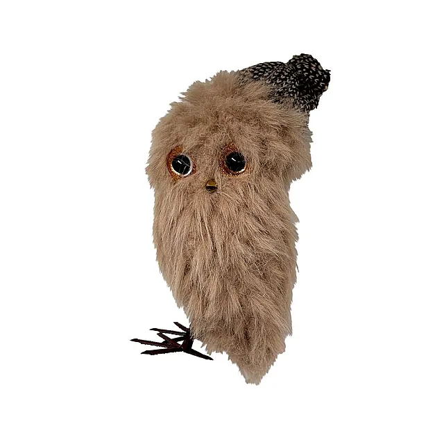 Украшение подвесное Калядны час Sleepy Owl O5312-225 beige 18*10 см