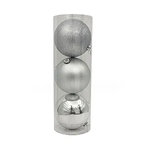Набор шаров Калядны час Xmas Silver E-501034S 15 см 3 шт