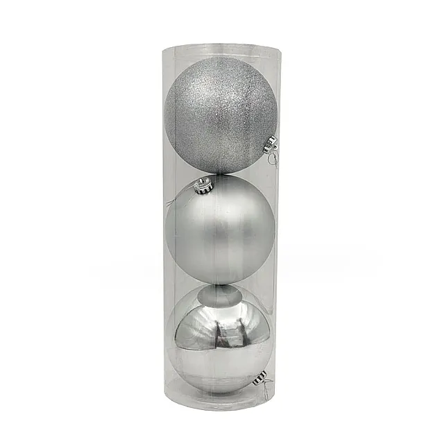 Набор шаров Калядны час Xmas Silver E-501034S 15 см 3 шт