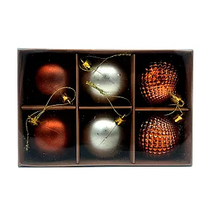 Набор шаров Калядны час Marron O5318-646 6 см 6 шт