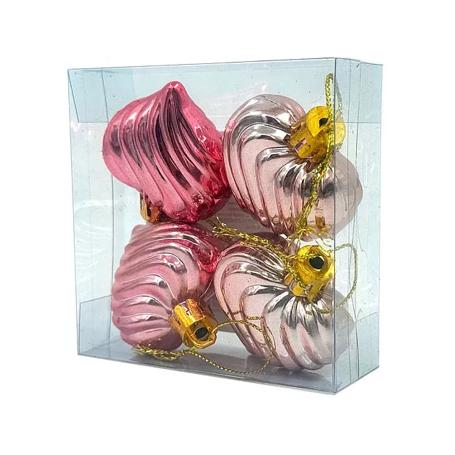 Набор шаров Калядны час Jewel Heart O5318-651 8 см 4 шт