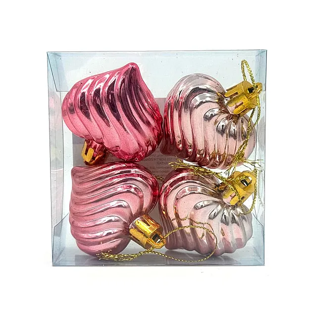 Набор шаров Калядны час Jewel Heart O5318-651 8 см 4 шт