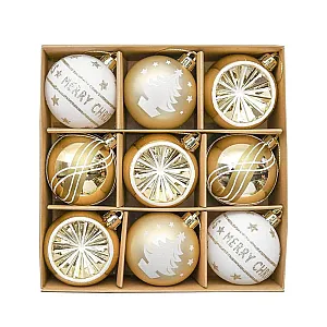 Набор шаров Калядны час Golden Glow O5318-657 8 см 9 шт