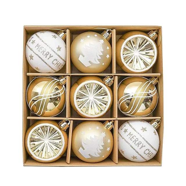 Набор шаров Калядны час Golden Glow O5318-657 8 см 9 шт