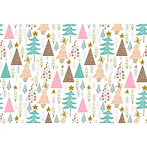 Бумага подарочная Калядны час Bright Xmas trees YC533222 70*100 см