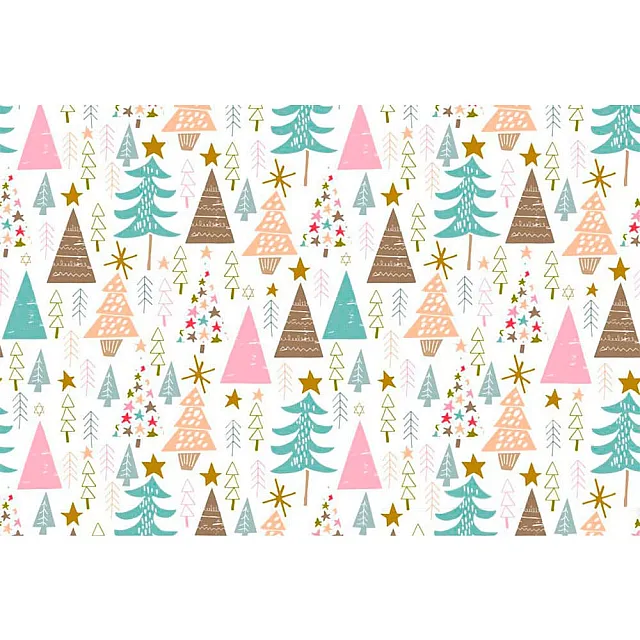 Бумага подарочная Калядны час Bright Xmas trees YC533222 70*100 см