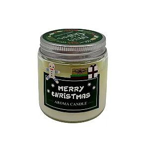 Свеча декоративная Калядны час Merry Christmas green MULSD6065-12G 6.5 см